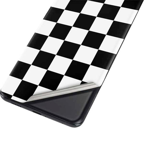 Black and White Checkered Galaxy S21 Ultra 5G Skin